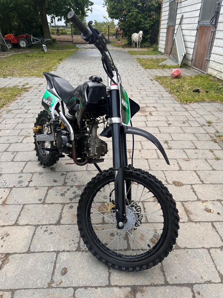 Minicrosser Dirtbike MMX Pro - Zwart/Groen, Ophalen, Gebruikt, Schijfrem, Dirtbike