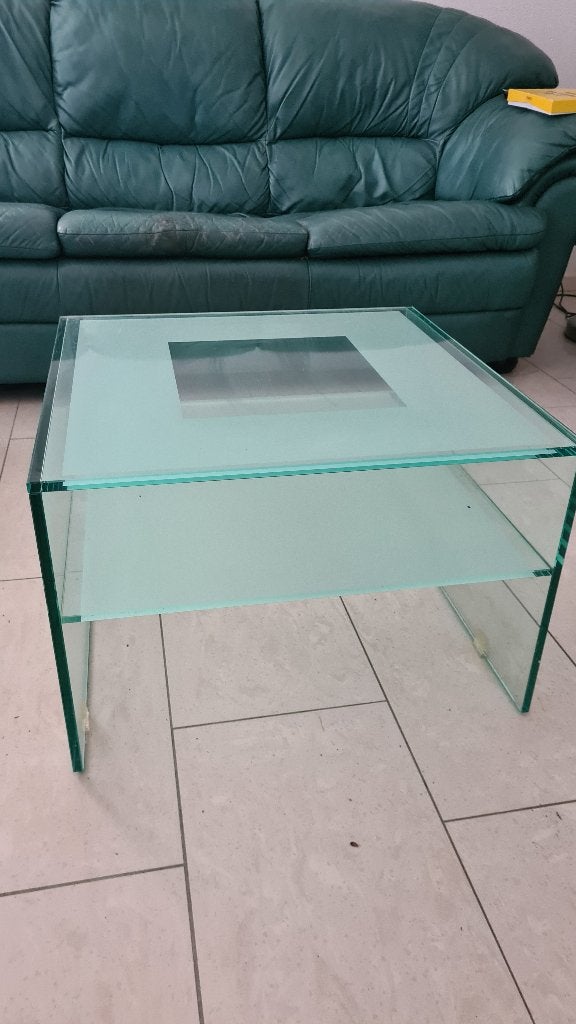 Glazen tafel, Ophalen, 50 tot 100 cm, 50 tot 100 cm, Glas
