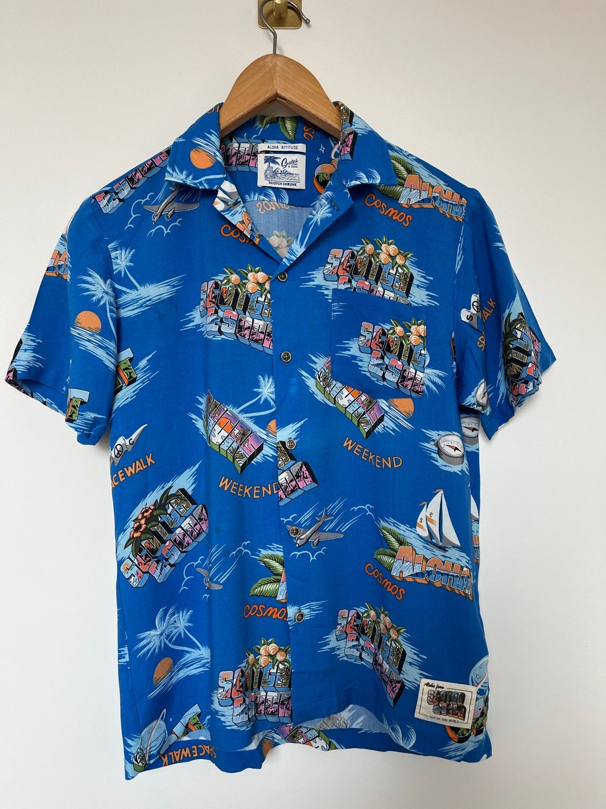 Scotch & Soda Aloha Attitude Hawaii overhemd maat 12/152, Ophalen of Verzenden, Zo goed als nieuw