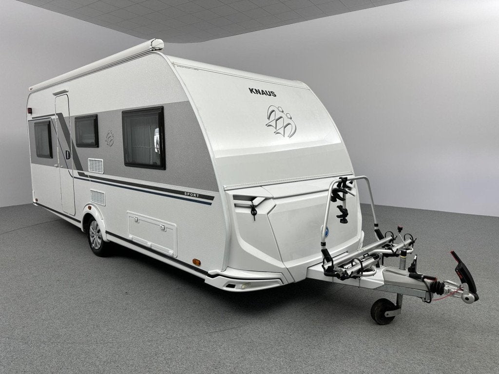 Knaus Sport 500 EU Enkele bedden Dakairco Cassetteluifel, Serviceluik, Rondzit, Bedrijf, 5 tot 6 meter
