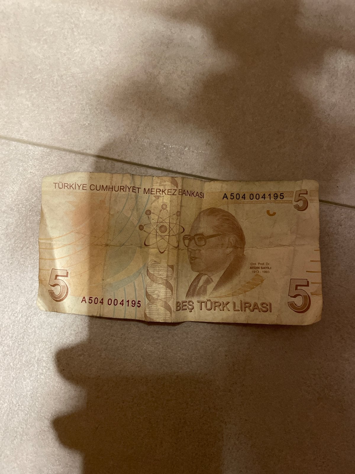5 Turkse Lira biljet - Atatürk, Ophalen of Verzenden, Midden-Oosten, Los biljet