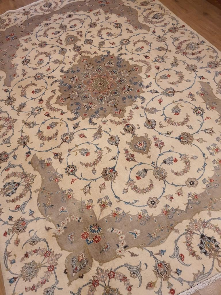 Vintage handgeknoopt perzisch tapijt kashan 291x198, Info@SlatsAntiek.nl, Perzisch, 150 tot 200 cm, 200 cm of meer