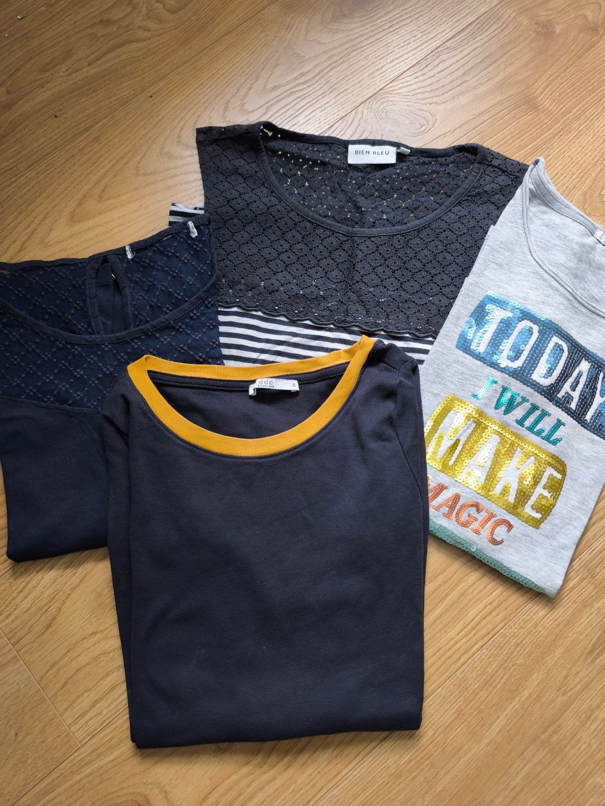 Set van 4 shirts EDC en Bien Bleu, Maat 38/40 (M), Overige kleuren, Ophalen of Verzenden, Zo goed als nieuw