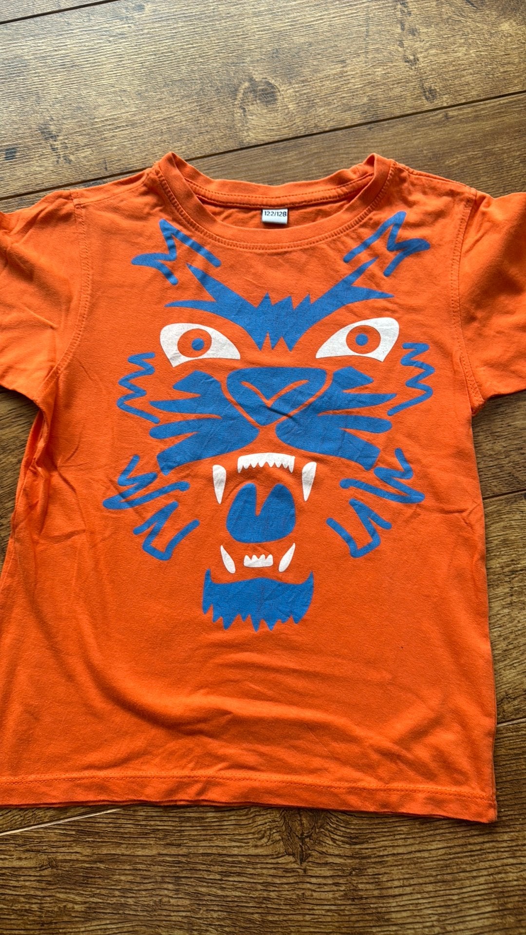 Oranje voetbal shirt of Koningsdag shirt 122/128, Ophalen of Verzenden, Gebruikt, Jongen of Meisje, Shirt of Longsleeve