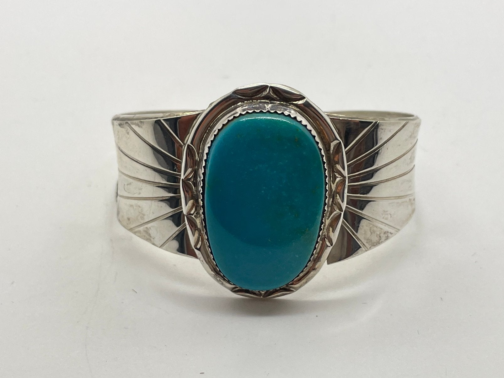 F697 Prachtige zilveren Navajo armband Pat Yazzie, Sieraden, Tassen en Uiterlijk, Ophalen of Verzenden, Zilver, Armband, Met edelsteen