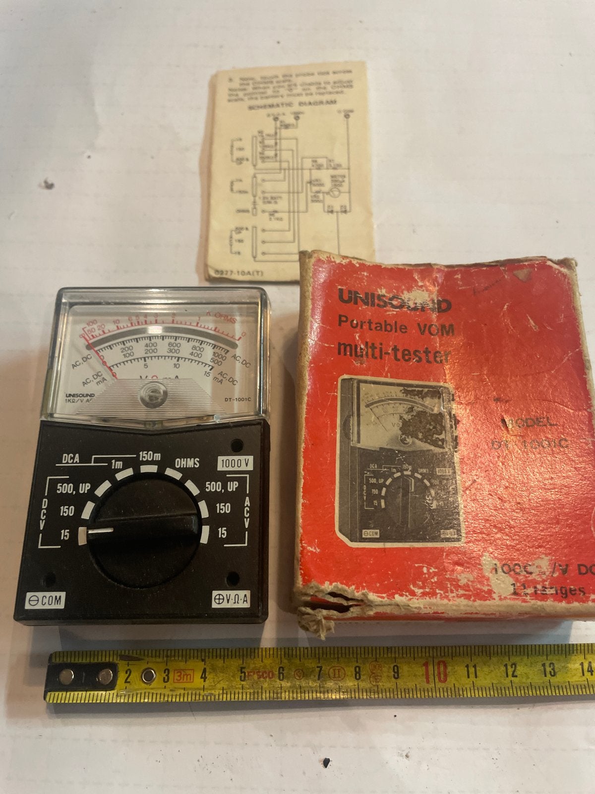 Vintage UNISOUND Portable VOM Multi-tester DT-1001C, Antiek en Kunst, Antiek | Gereedschap en Instrumenten, Ophalen