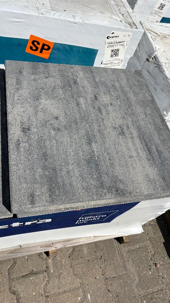 design square 60x60 terrastegel Nero/Grey SP, Nieuw, Ophalen of Verzenden, 10 m² of meer, Beton