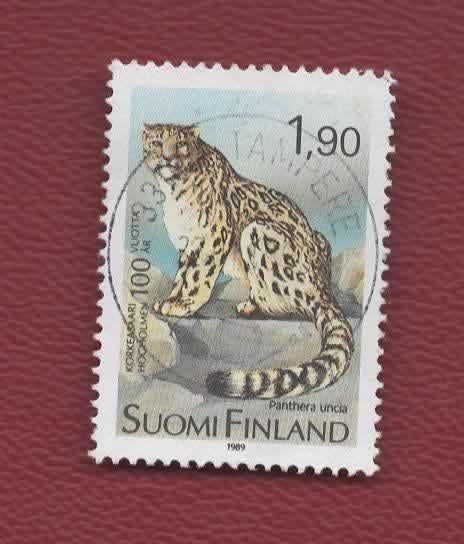 Katachtigen - Finland - 1087 - Panter - gebr, Verzenden, Gestempeld, Dier of Natuur