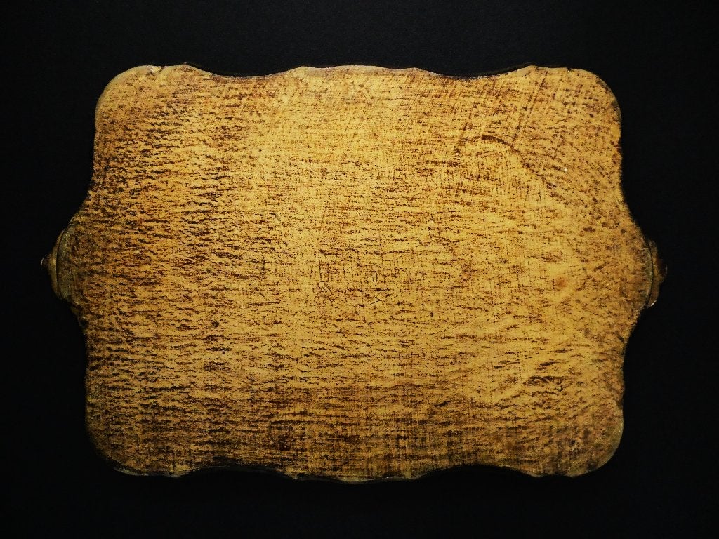Italiaans Florentijns houten dienblad in kleuren goud groen, Antiek en Kunst, Curiosa en Brocante, Ophalen of Verzenden