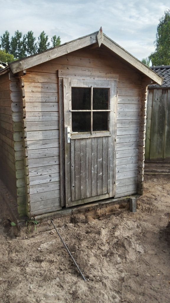 Houten schuur met raam - Ideaal voor tuinopslag, Gebruikt, Schuur, Minder dan 200 cm, 1 raam