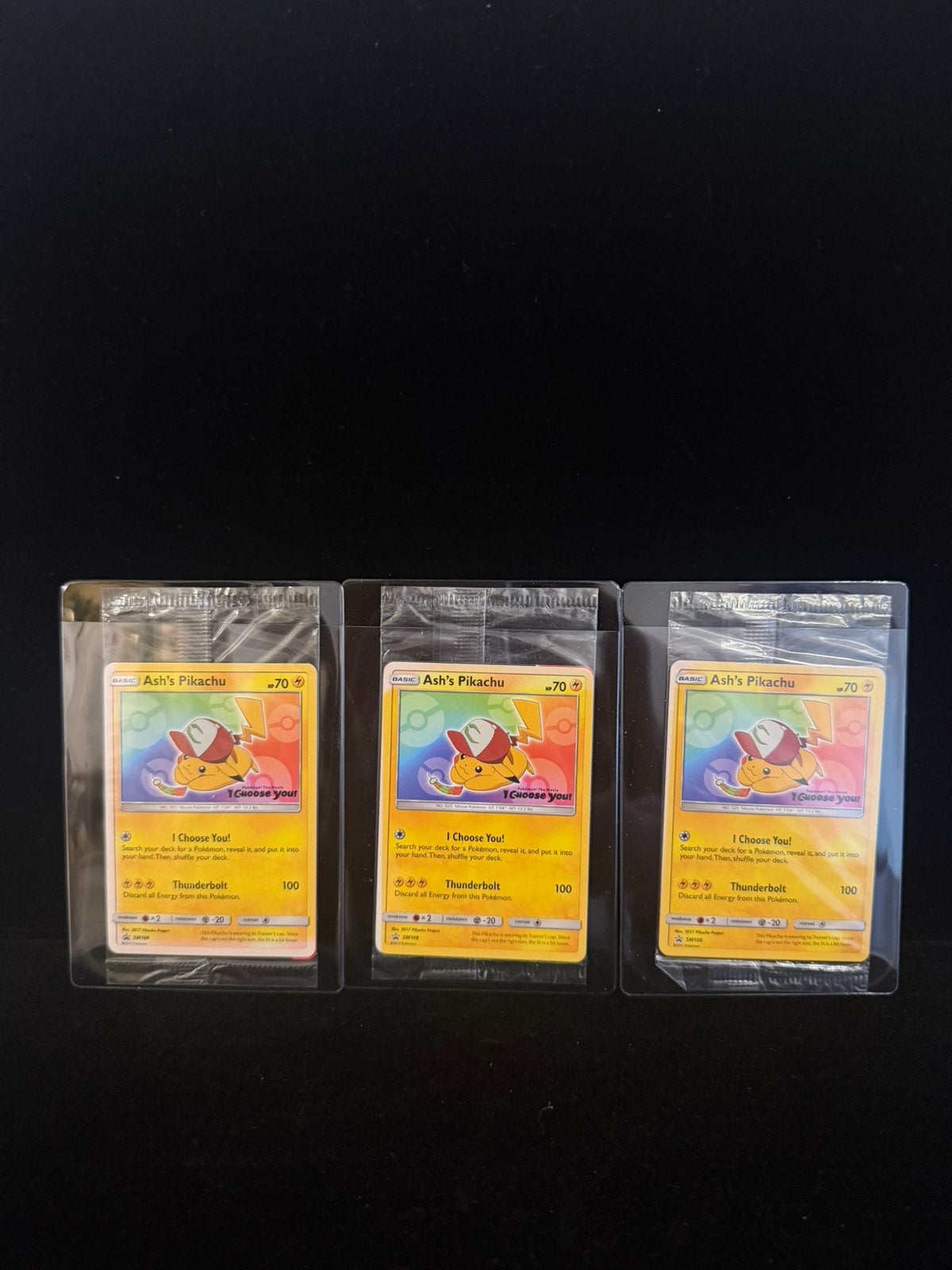 3x sealed Ash’s Pikachu promo, Ophalen of Verzenden, Nieuw, Meerdere kaarten
