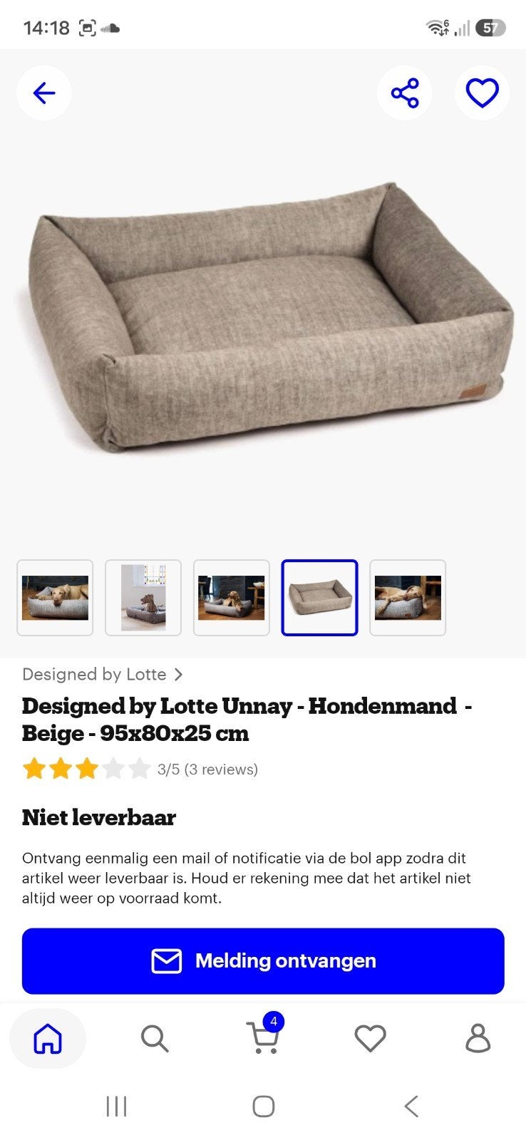 hondenmand designed by Lotte, Ophalen of Verzenden, Stof