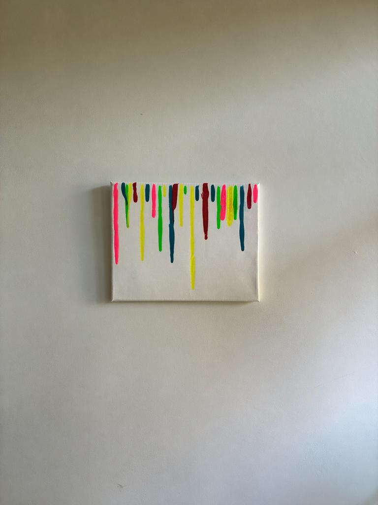 Schilderij Color Drip, Antiek en Kunst, Ophalen of Verzenden