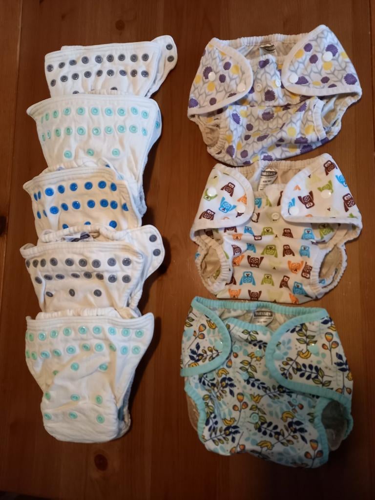 Complete set wasbare luiers Thirsties en GroVia's, Ophalen, Zo goed als nieuw, Thirsties en GroVia's, Jongetje of Meisje