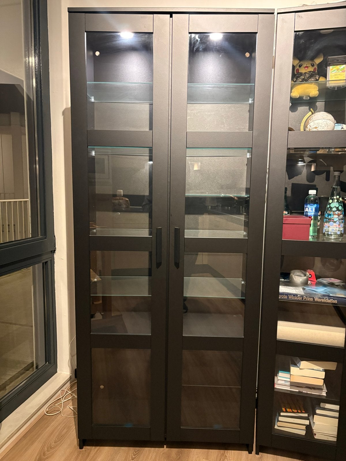 IKEA Brimnes Vitrinekast met verlichting, Huis en Inrichting, Ophalen, Nieuw, 50 tot 100 cm, Glas