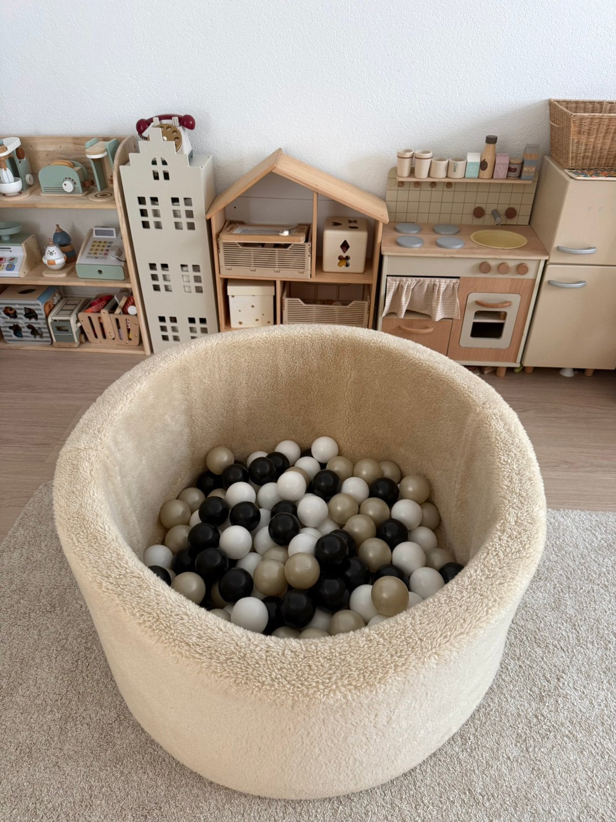Originele ballenbak moje be 90x40 cm – Teddy Bouclé, Ophalen, Zo goed als nieuw, Jongen of Meisje