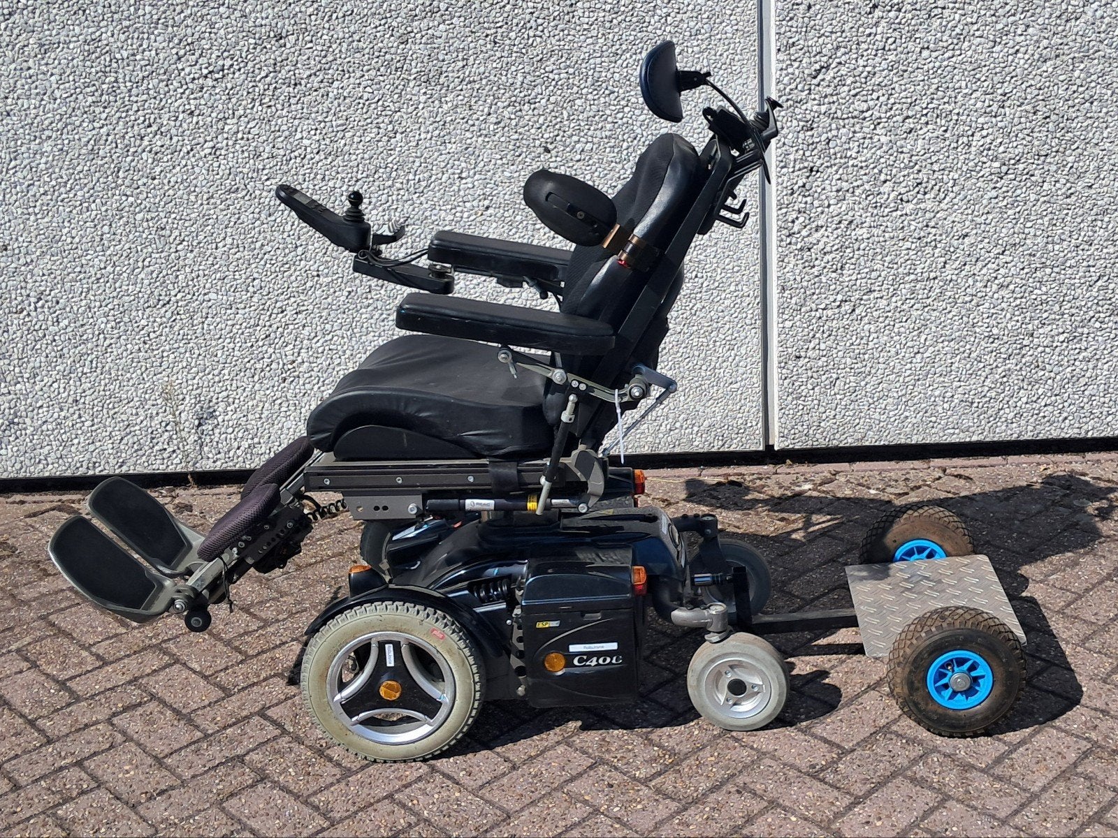 Elektrische rolstoel Permobil C400 met aanhanger, Ophalen of Verzenden, Gebruikt, Elektrische rolstoel
