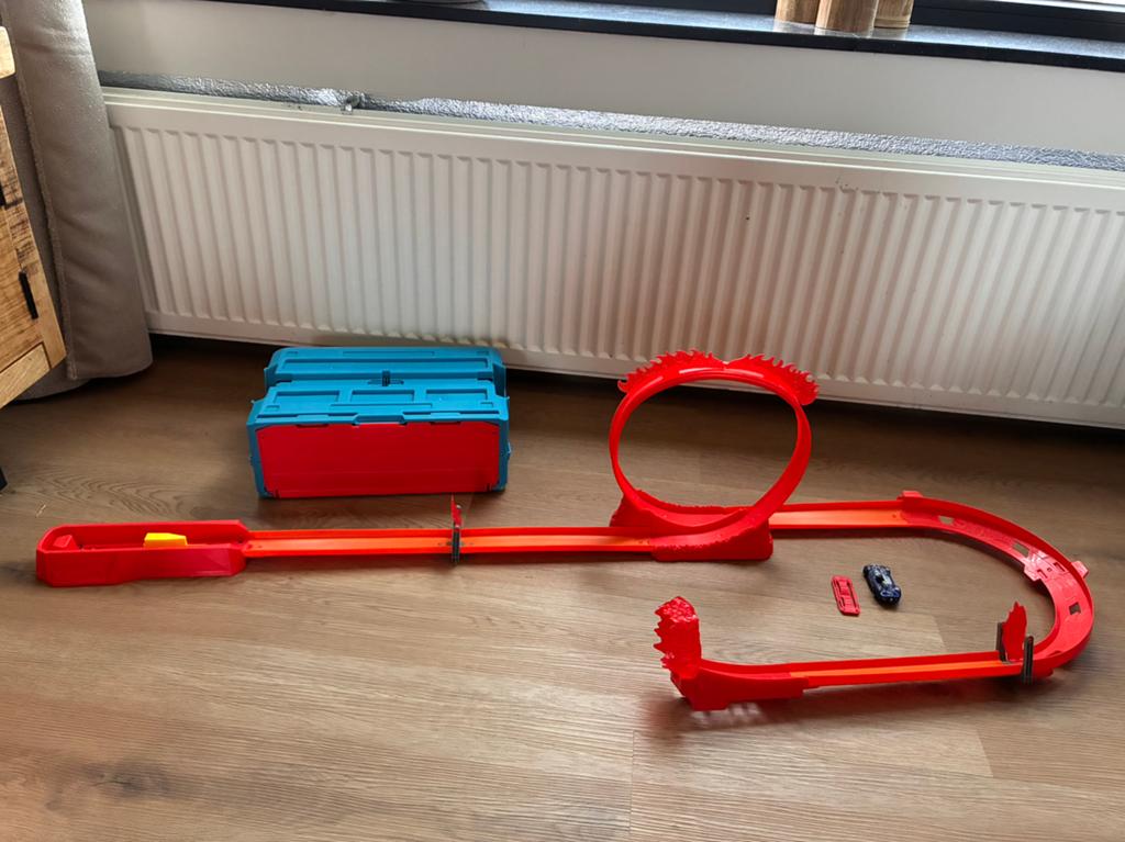 Hot Wheels Track Builder Flame Stunt Pack, Ophalen of Verzenden, Zo goed als nieuw, Handmatig, Hot Wheels