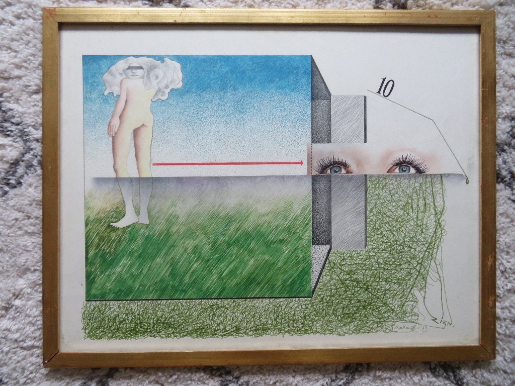 Tekening Adriaan de Kruiff; zien, Ophalen of Verzenden