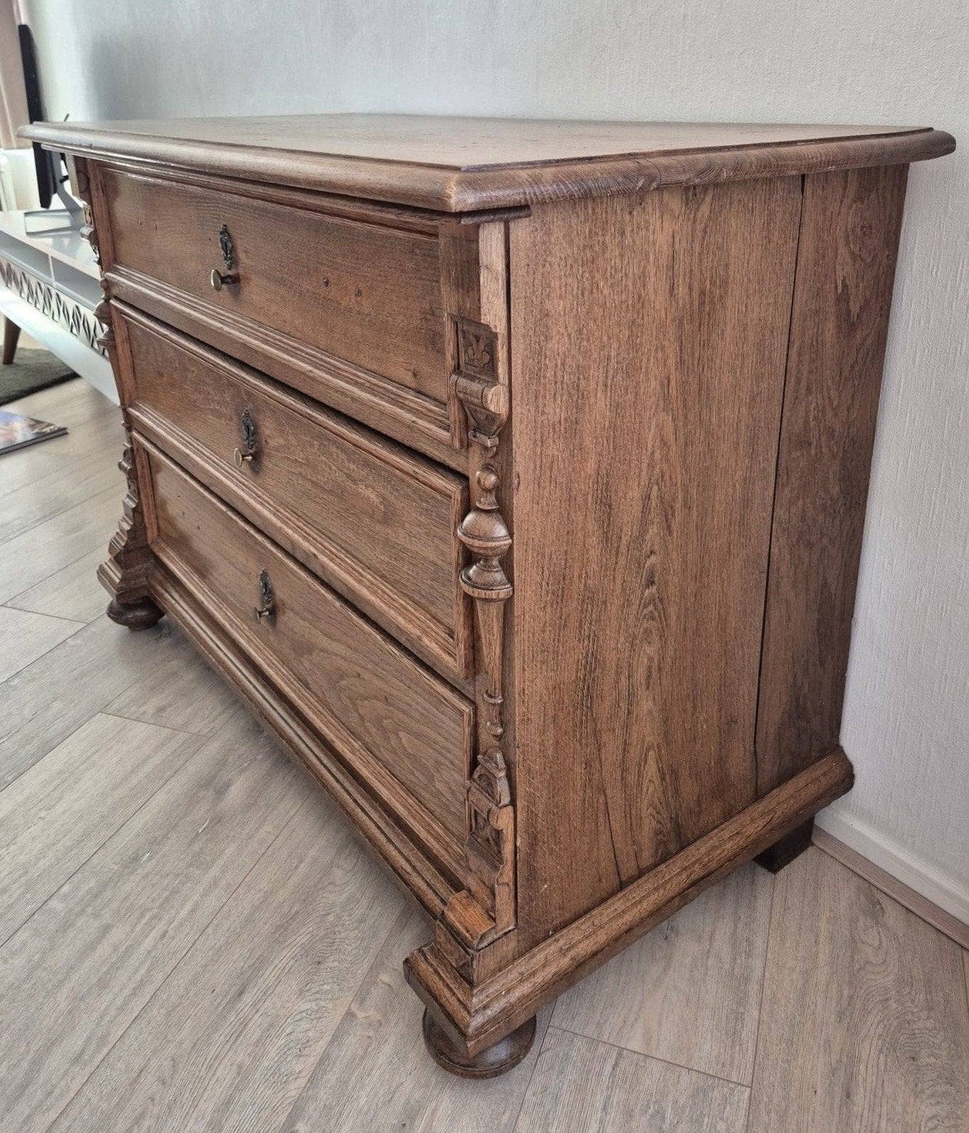 Houten ladekast, Ophalen, 50 tot 100 cm, 3 of 4 laden, Minder dan 100 cm