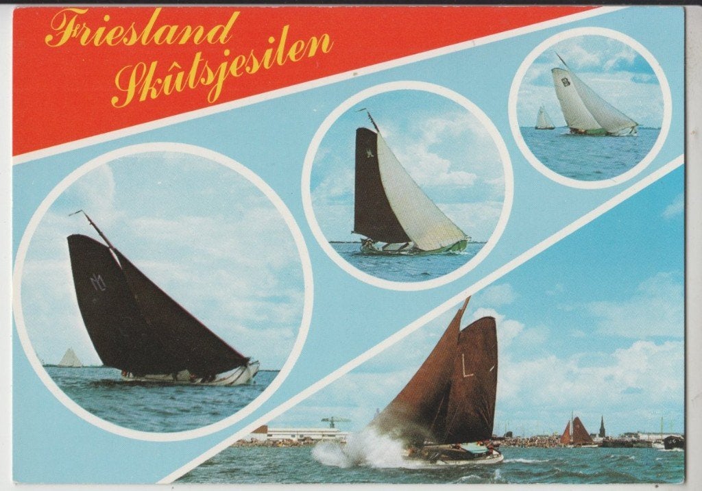 Skutsjesilen Skutsje Akkrum Sneek  Lemmer en ? Ongelopen, Verzenden, 1980 tot heden, Ongelopen, Friesland
