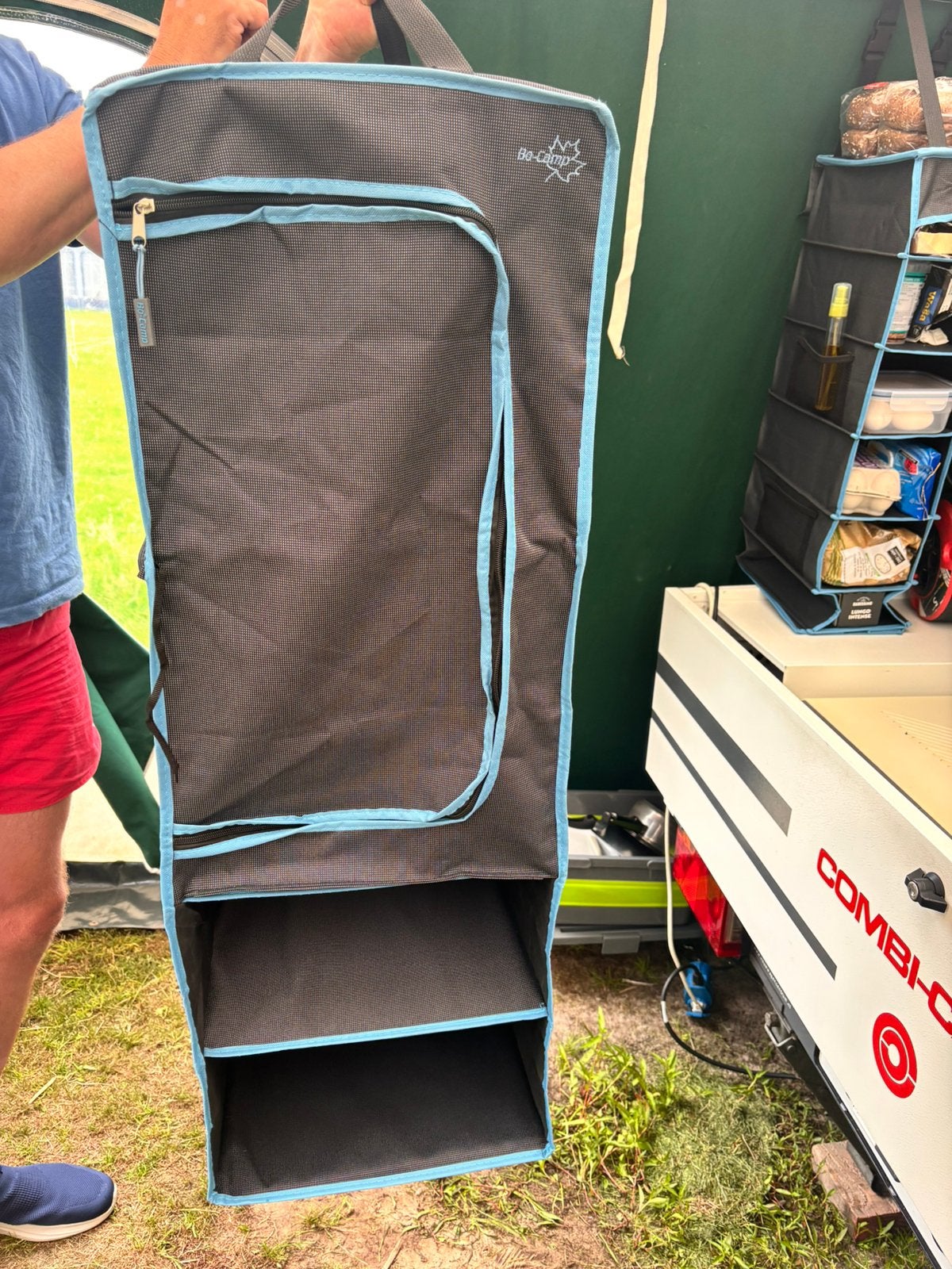 Bo camp hangkast groot en 7 vaks organizer, Ophalen of Verzenden, Zo goed als nieuw, Campingkast