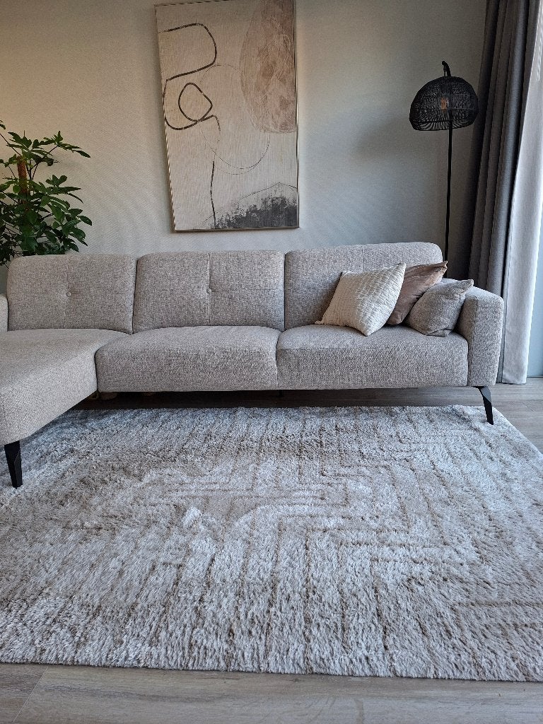 Fris vloerkleed VT Wonen ( 6 maanden oud!), Ophalen, Gebruikt, Beige, 200 cm of meer