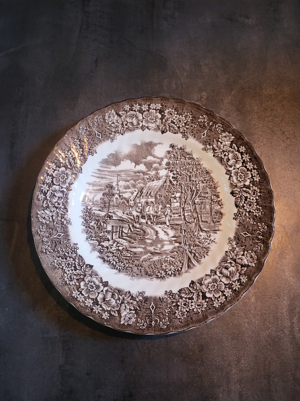 Antiek British Anchor Memory Lane Dinerbord, Ophalen of Verzenden