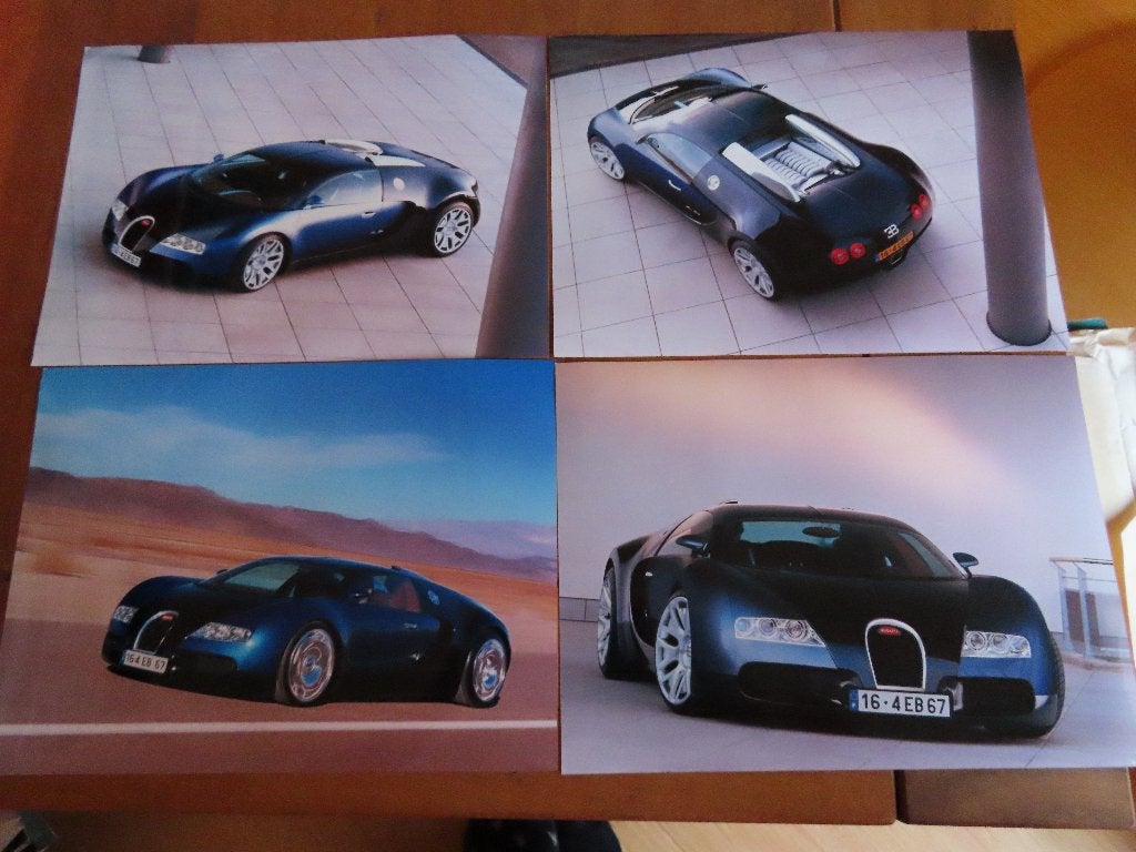 Set van 8 originele persfoto's Bugatti EB 16.4 Veyron 2001, Bugatti Automobiles, Ophalen of Verzenden, Zo goed als nieuw, Overige merken