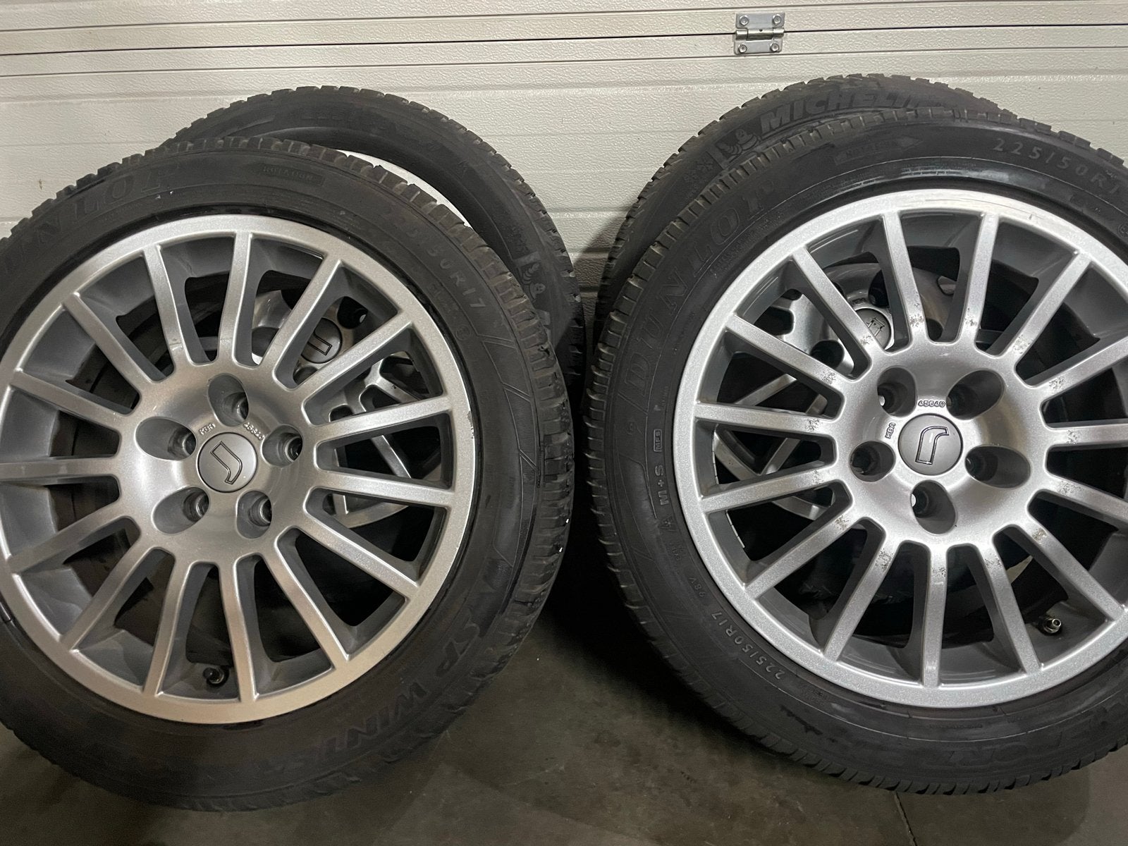 Velgen met winterbanden, steekmaat 5x108, Peugeot, Auto-onderdelen, Ophalen, Gebruikt, Banden en Velgen, 17 inch