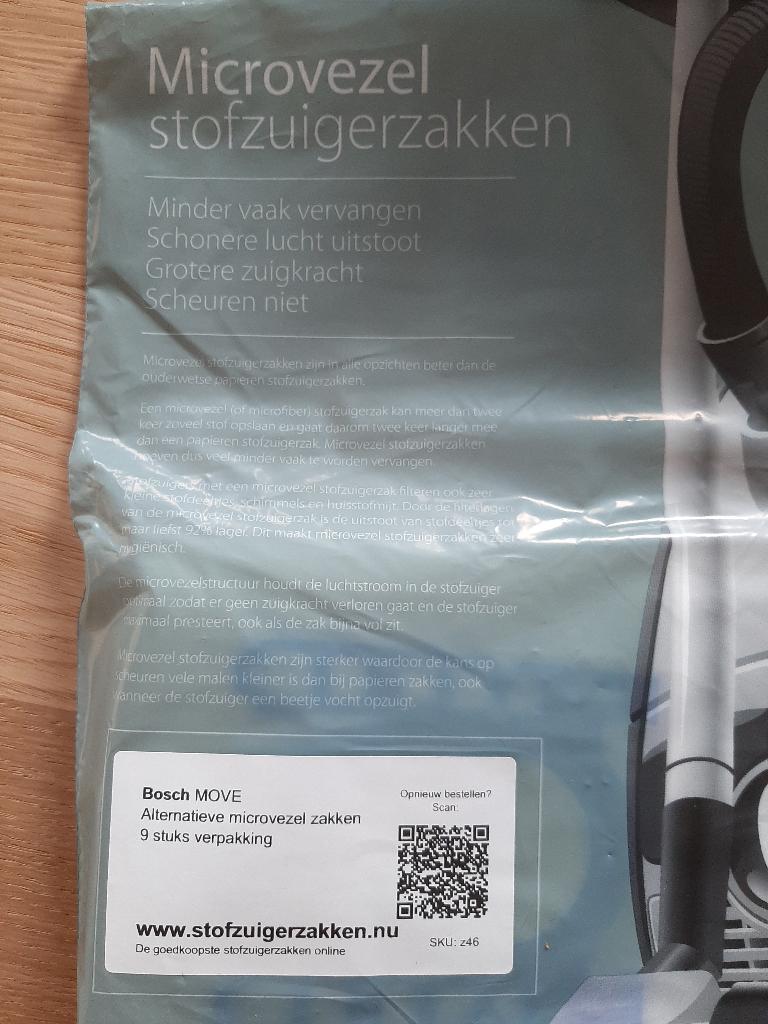 nieuw! 3 stofzuigerzakken Bosch move, Witgoed en Apparatuur, Stofzuigers, Stofzak, Bosch, Overige typen, Nieuw