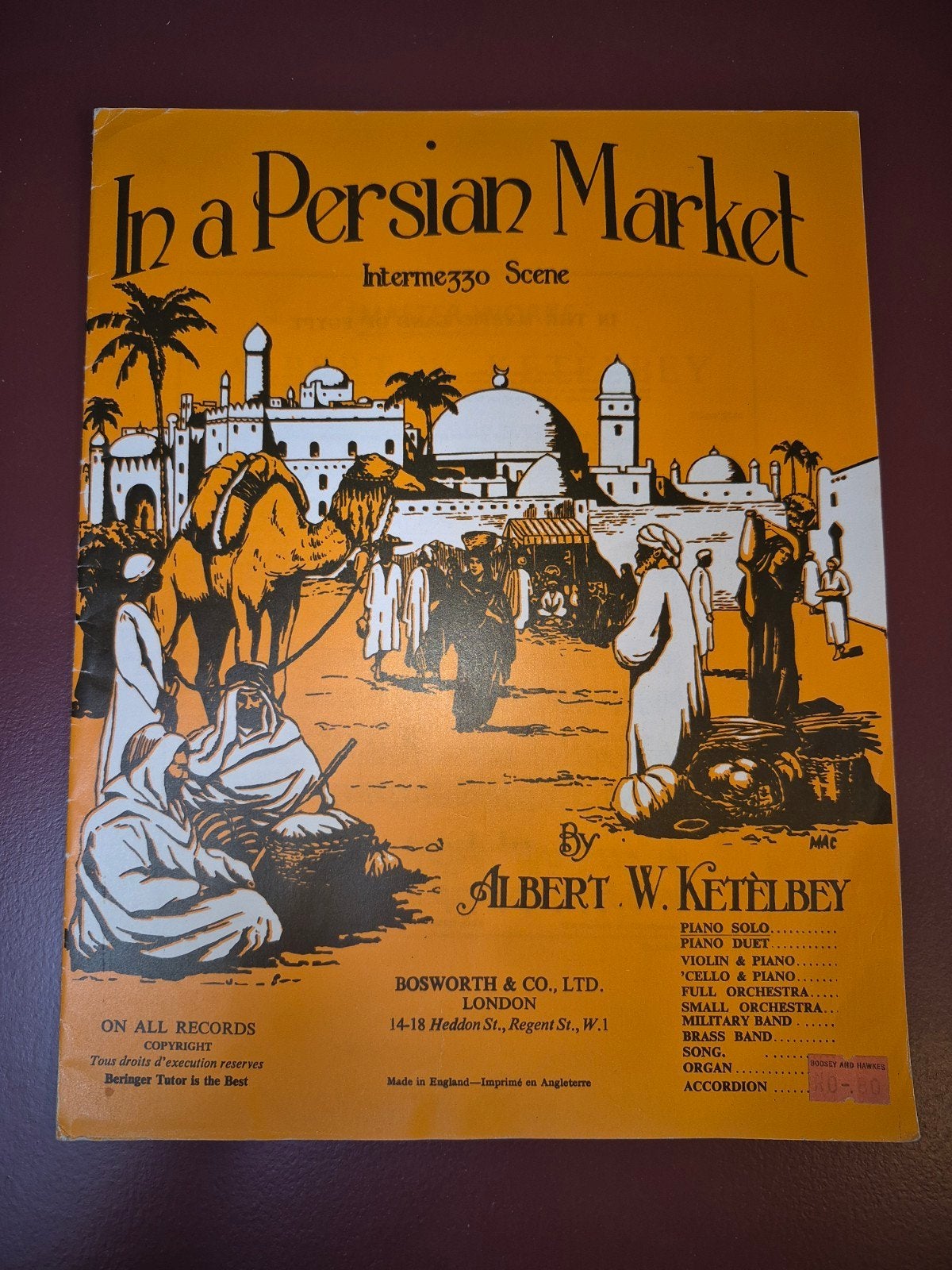 In a Persian Market - Intermezzo Scene bladmuziek, Muziek en Instrumenten, Bladmuziek, Gebruikt, Klassiek, Ophalen of Verzenden