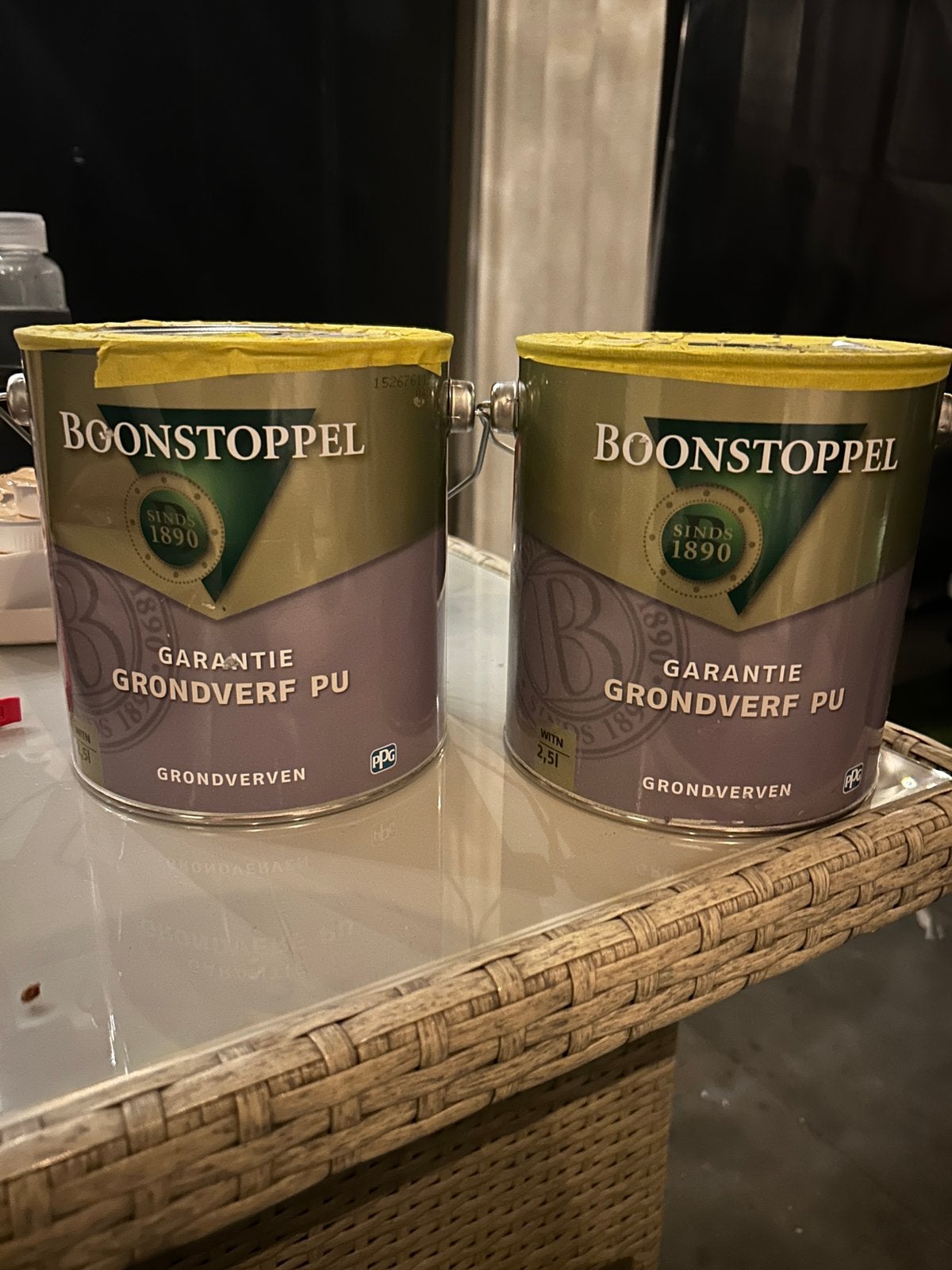 BOONSTOPPEL GRONDVERF PU URBAN TAUPE NIEUW!! 2X 2,5 LITER!, Ophalen of Verzenden, Zo goed als nieuw