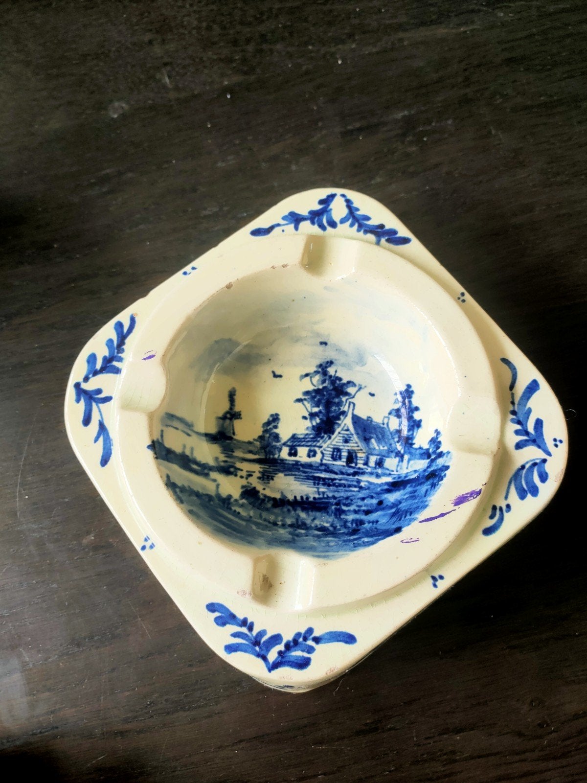 delftsblauwe asbak, Antiek en Kunst, Antiek | Wandborden en Tegels, Ophalen of Verzenden