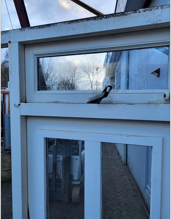 Achterdeur met zijlicht, Doe-het-zelf en Verbouw, Ophalen, Gebruikt, Deurkozijn, 225 cm of meer