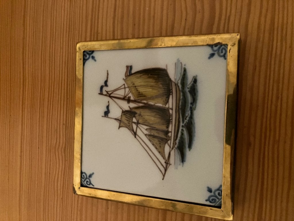 Westraven tegel in lijst, Antiek en Kunst, Ophalen of Verzenden