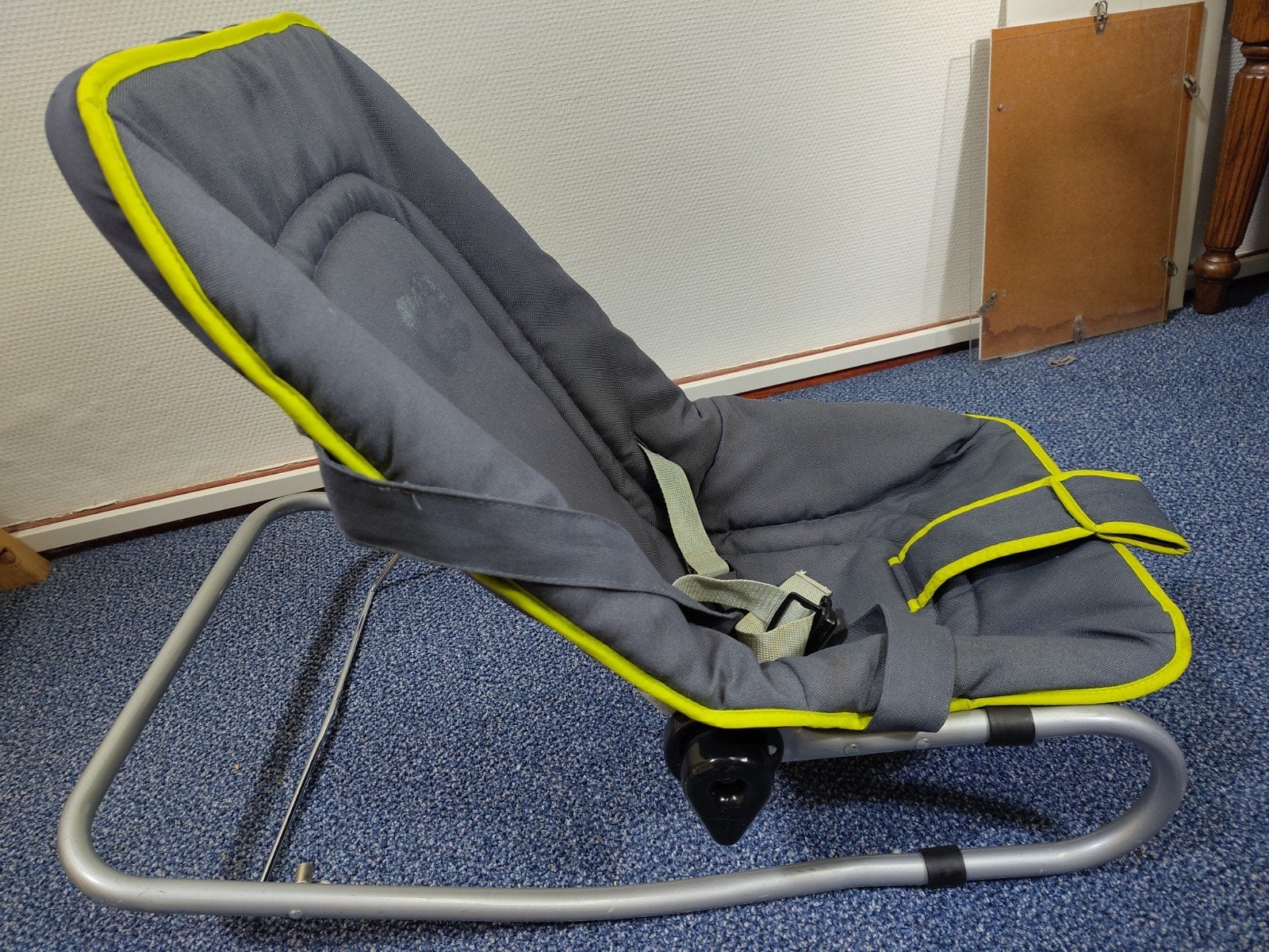 Comfortabele Wipstoel Grijs/Geel - Verstelbaar & Veilig, Kinderen en Baby's, Wipstoeltjes, Ophalen, Gebruikt, Verstelbaar