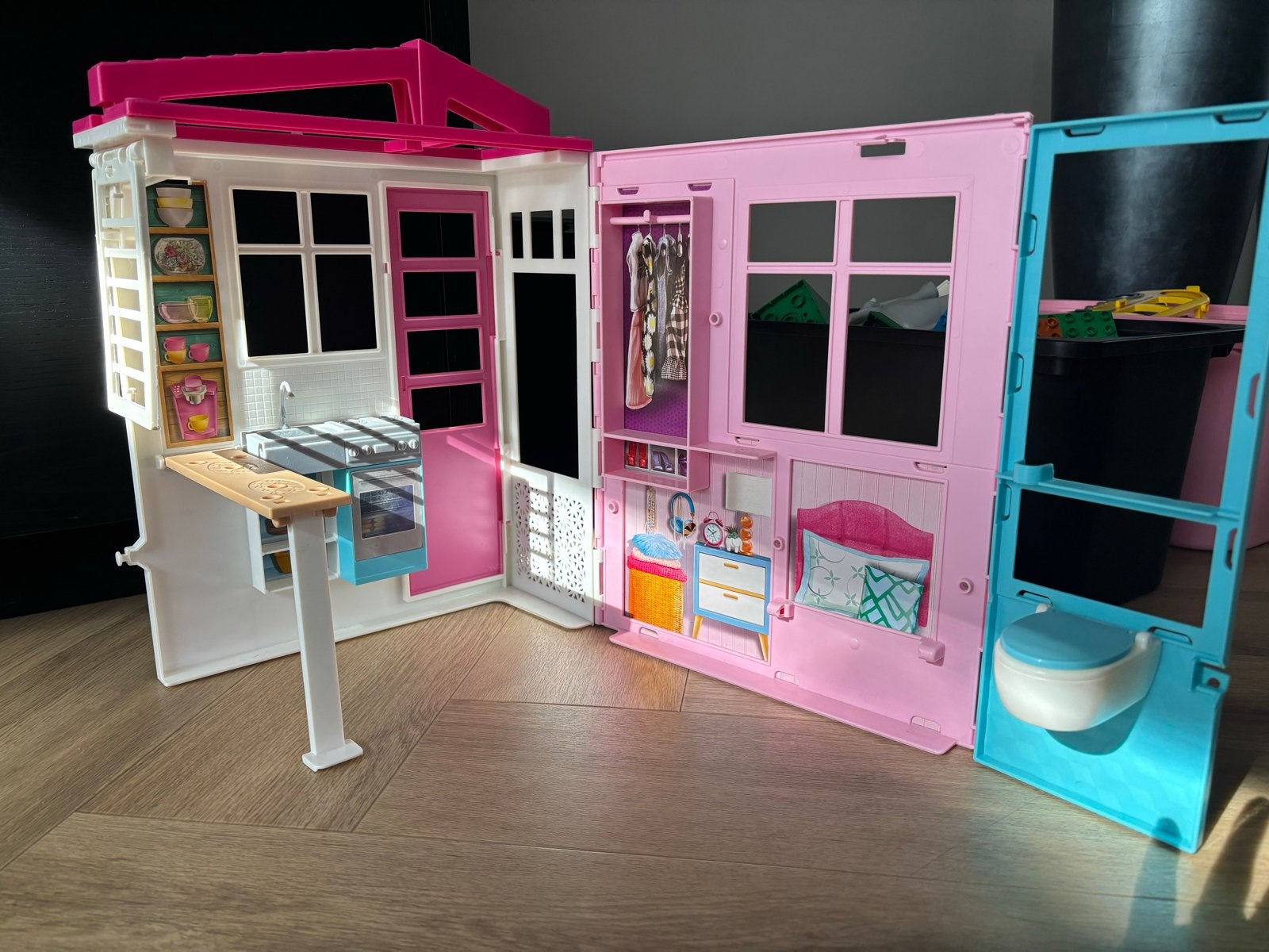 Origineel opklapbaar Barbiehuis - Compleet en Netjes, Ophalen, Gebruikt, Barbie
