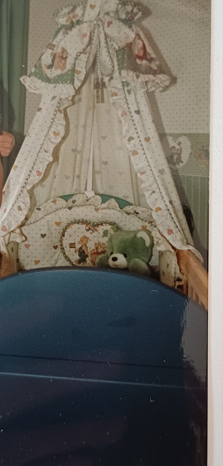 Babybed met/zonder hemel, Ophalen, Gebruikt, 70 tot 85 cm, Lattenbodem