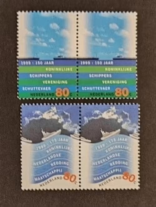 nederland nvph 1822 1823 geschakeld (pf), Verzenden, Na 1940, Postfris