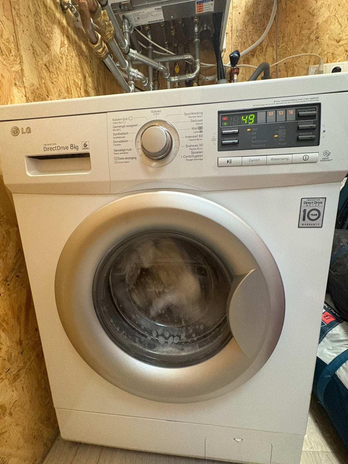 LG F14b8tda7 Wasmachine 8kg 1400t, Ophalen, 1200 tot 1600 toeren, 8 tot 10 kg, Refurbished
