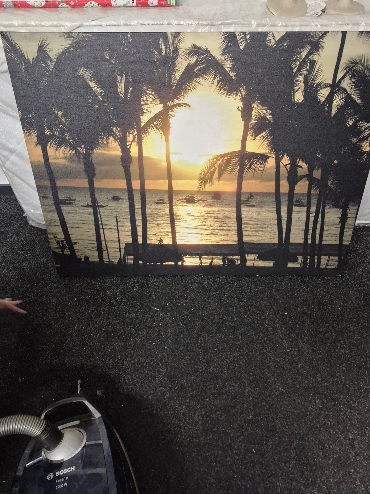 canvas schilderij, Ophalen
