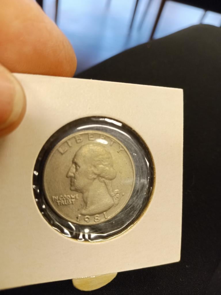 Amerikaanse Quarter Dollar 1981 P, Ophalen of Verzenden, Noord-Amerika, Losse munt