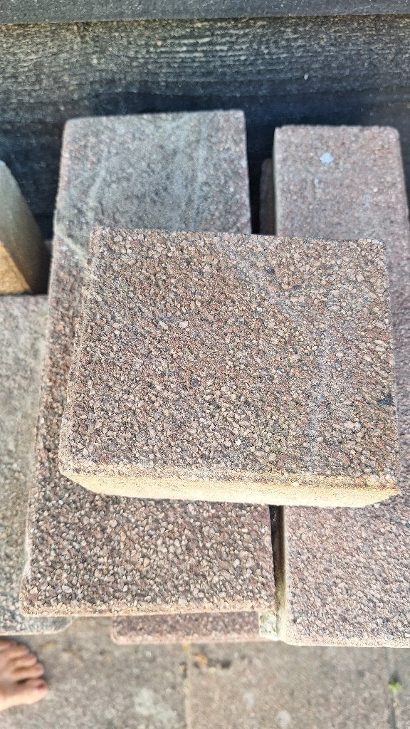 Rode betonnen tegels 30 x 20 cm 1,5 m4, Tuin en Terras, Tegels en Klinkers, Ophalen, Gebruikt, Minder dan 5 m², Beton