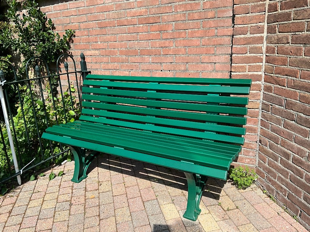 Nooit op gezeten! 3-persoons tuinbank (nieuwstaat), Tuin en Terras, Tuinbanken, Ophalen, Gebruikt, Plastic