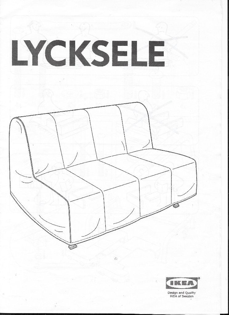 Slaapbank 2 pers. model Lycksele van Ikea., Ophalen, Gebruikt, Tweepersoons, 75 tot 100 cm