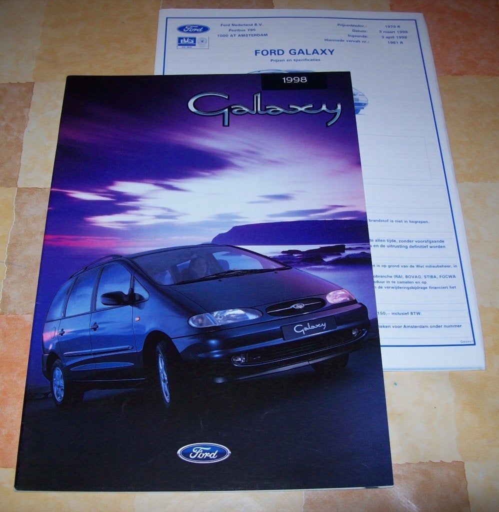 brochure Ford Galaxy  1998, Ophalen of Verzenden, Zo goed als nieuw, Ford