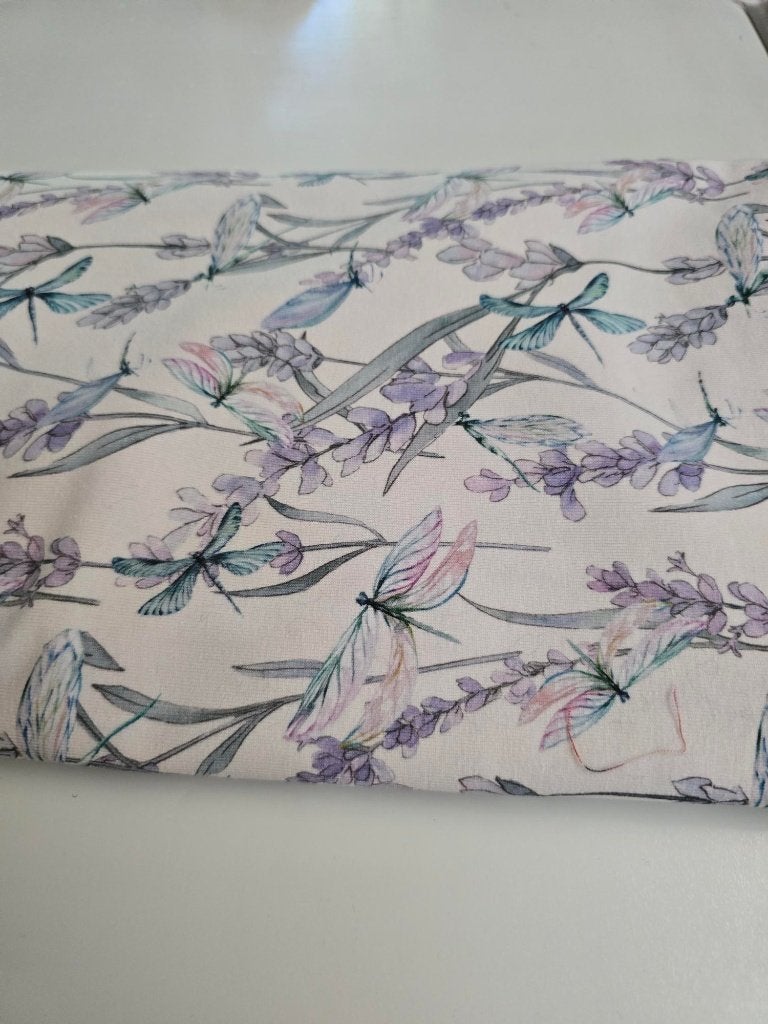 qjutie tricot katoen off white flowers (111), 120 cm of meer, Wit, Nieuw, Ophalen of Verzenden