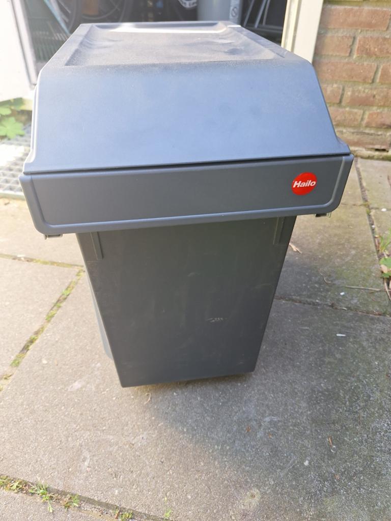 Hailo afvalemmer duo 2x15L - Inbouw prullenbak, Ophalen, Kunststof, 50 tot 75 cm, Nieuw