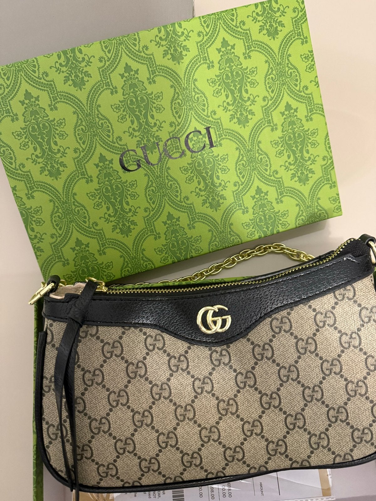 Gucci GG Marmont schoudertasje, Ophalen of Verzenden, Zo goed als nieuw, Beige, Schoudertasje